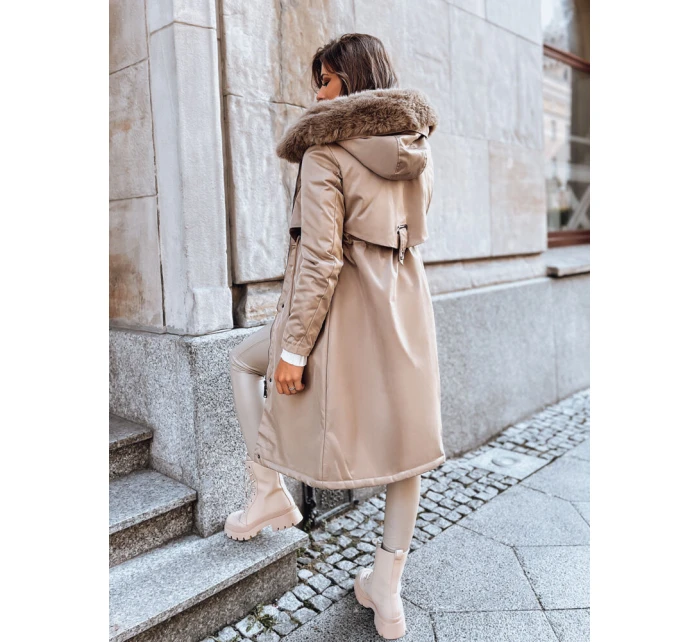 Dámská zimní bunda parka LUSTER beige FashionStreet TY3958