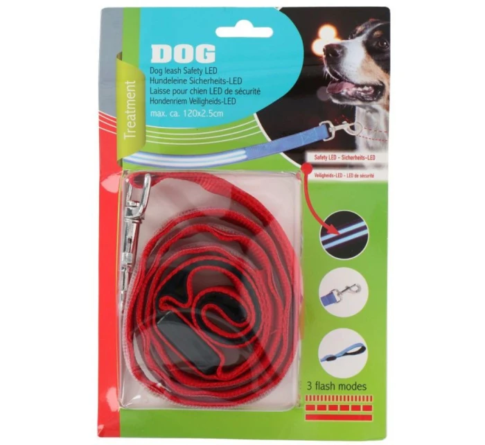 ŠŇŮRKA S LED PÁSKEM DÉLKA 120CM ČERVENÁ ŠŇŮRKA S LED PÁSKEM DÉLKA 120CM ČERVENÁ