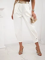 Kalhoty Summer Punto se zapínáním na nohavice ecru