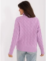 Sweter AT SW model 20459087 jasny fioletowy - FPrice Sweter AT SW model 20459087 jasny fioletowy - FPrice