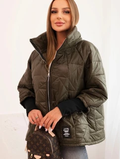 Dámská prošívaná bunda 5705 khaki - Kesi