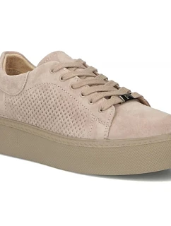 Dámské kožené polobotky béžové model 22061153 - FILIPPO