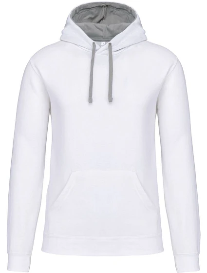 Kariban K 446 Kontrastní mikina s kapucí 20.K446 white/fine grey Kariban K 446 Kontrastní mikina s kapucí 20.K446 white/fine grey