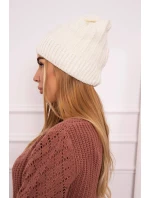 Fleecová čepice Anna model 18750161 ecru - K-Fashion Fleecová čepice Anna model 18750161 ecru - K-Fashion