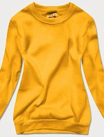 Dámská mikina s žebrovanými manžetami žlutá (w01-68)