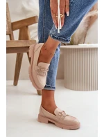 Dámské Mokasíny S Dekorací Eko Kůže Béžové model 21670524 - Boto Dámské Mokasíny S Dekorací Eko Kůže Béžové model 21670524 - Boto