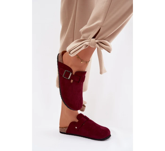 Dámské chodítka s přezkou Bordó Delirisse Dámské chodítka s přezkou Bordó Delirisse