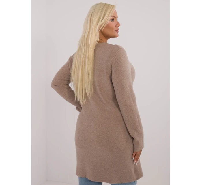 Sweter PM SW model 20473652 ciemny bezowy - FPrice Sweter PM SW model 20473652 ciemny bezowy - FPrice