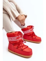 Dámské červené boty do sněhu se zavazováním Soia Dámské červené boty do sněhu se zavazováním Soia