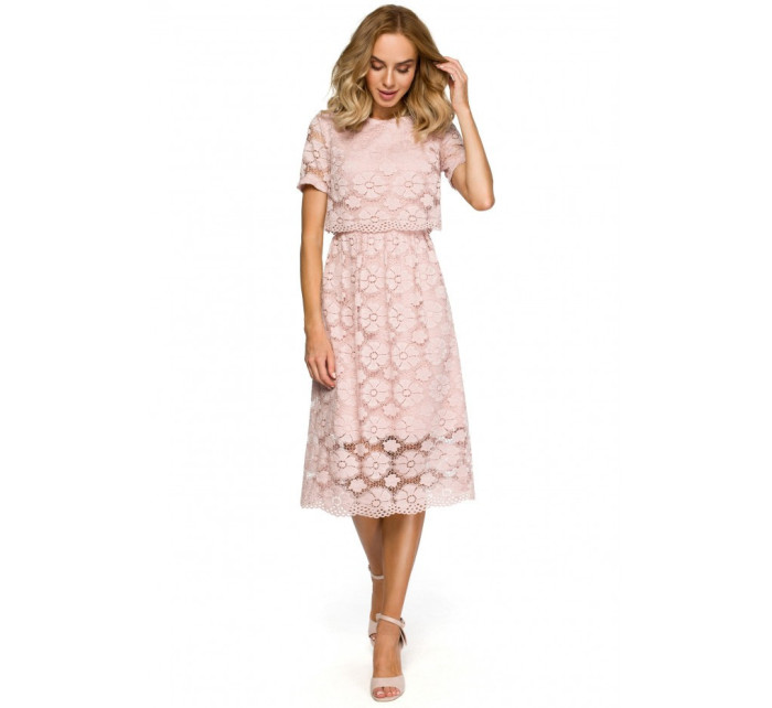 Dámské šaty model 18301289 pudr růžová - Moe