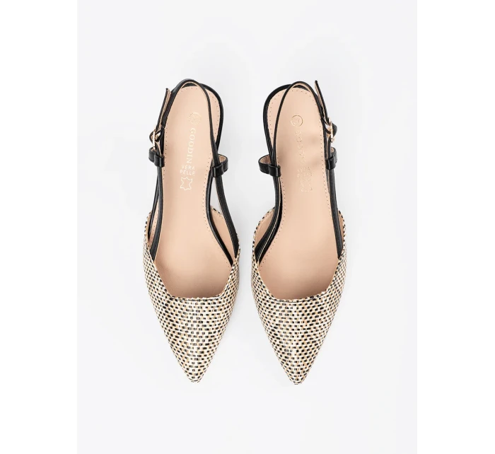 Jedinečné  lodičky dámské černé na širokém podpatku