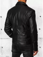 Pánská kožená bunda černá FashionStreet TX4385