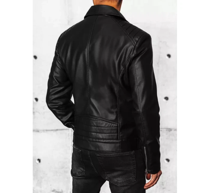 Pánská kožená bunda černá FashionStreet TX4385