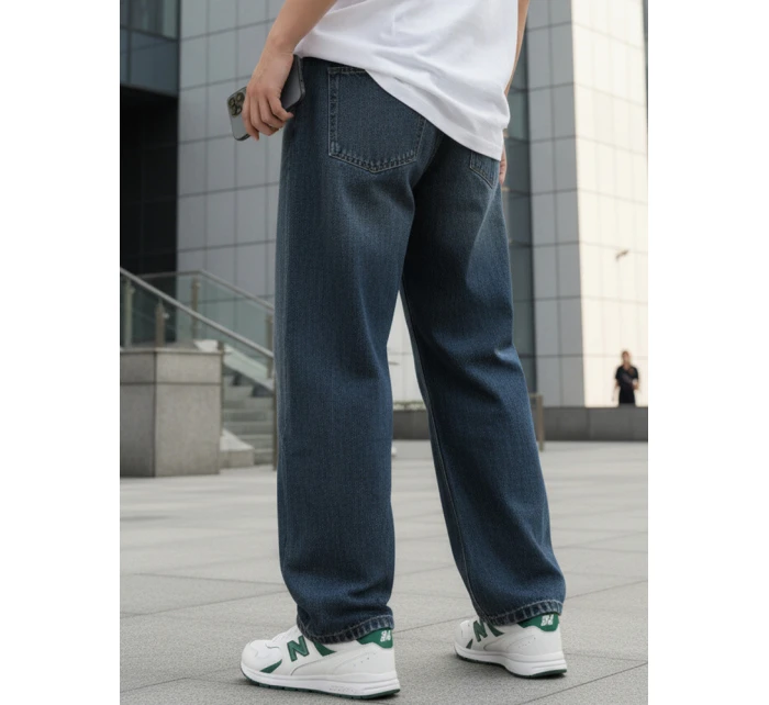 Pánské džíny baggy navy blue FashionStreet UX4480