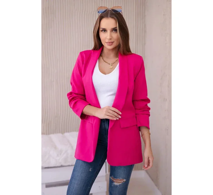 Bunda s klopou elegantní fuchsiová