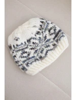 Dámská zimní vlněná čepice s ozdobnými krystalky K399 černá