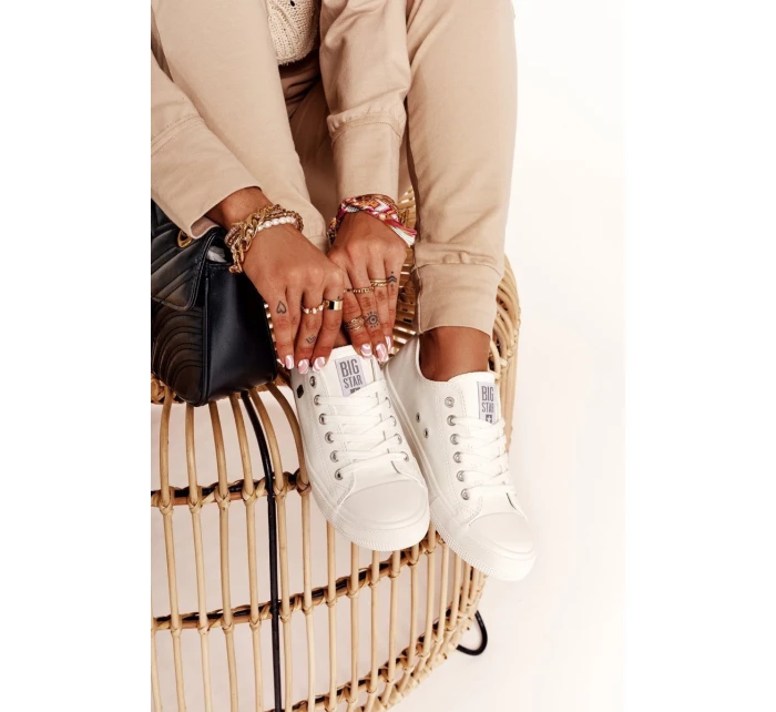Dámské Kozene Tenisky Big Star Bílé V274869 Dámské Kozene Tenisky Big Star Bílé V274869
