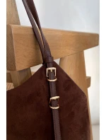 Taška z eko semiše čokoládová model 21817720 - Boto Taška z eko semiše čokoládová model 21817720 - Boto