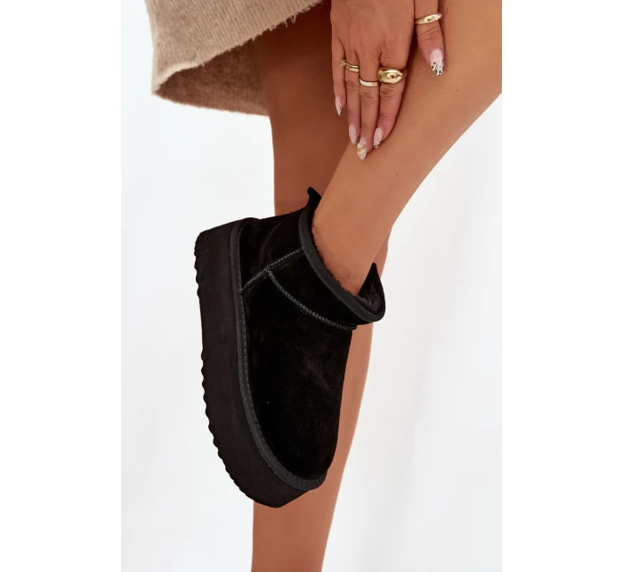 Ženské sněhule z přírodního semiše černé Mairene Ženské sněhule z přírodního semiše černé Mairene