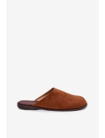 Dámské ploché sandály z eko semiše Camel model 21960869 - Boto