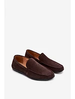 Pánské mokasiny z přírodního semiše Big Star TT174202 Čokoládové Pánské mokasiny z přírodního semiše Big Star TT174202 Čokoládové