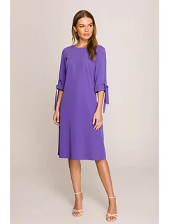 Šaty áčkového střihu model 22103953 fialové - STYLOVE
