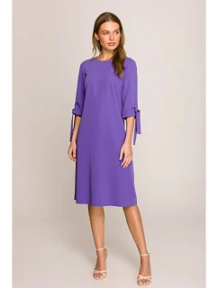 Šaty áčkového střihu S393 fialové - Stylove