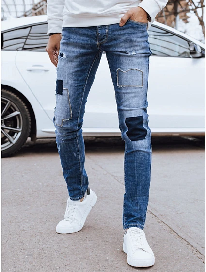 Pánské modré džínové kalhoty UX4297 modré - FashionStreet