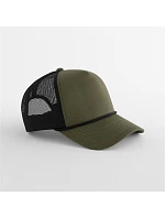 Beechfield B 633 5 panelová Trucker kšiltovka "Rope" 53.0633 military green/black