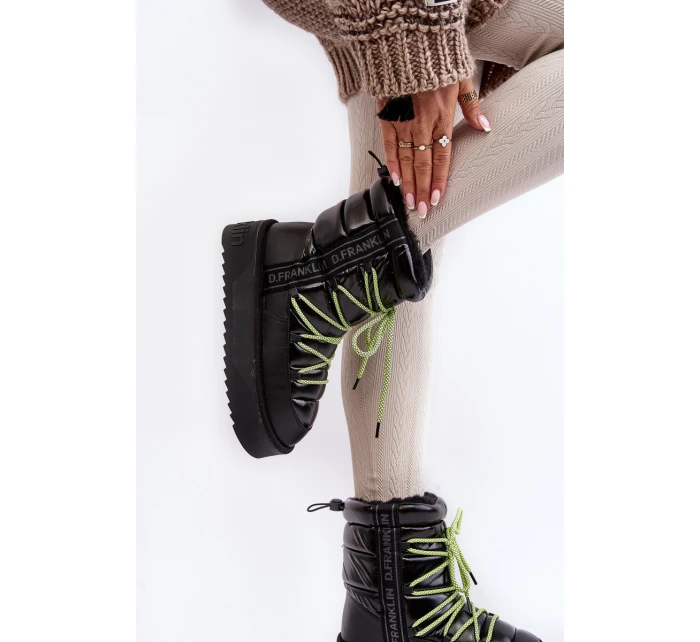 Dámské sněhové boty s podrážkou  černé model 21639286 - D.Franklin