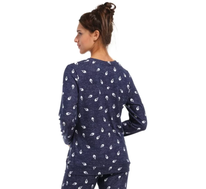 Dámské pyžamo 21232-438-2 tm. modré se vzorem - Rebelle