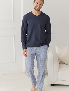 3670 PIŻAMA MĘSKA DŁUGA DORIAN 5XL-6XL