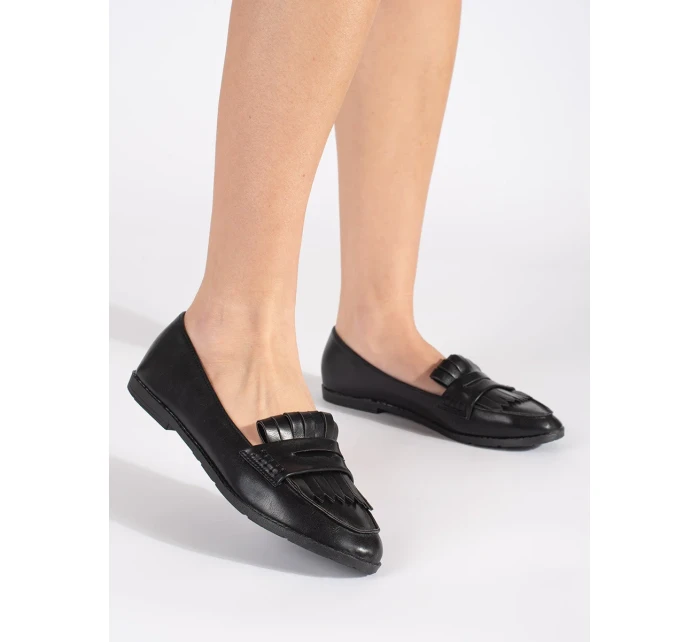 Trendy mokasíny dámské černé bez podpatku Trendy mokasíny dámské černé bez podpatku