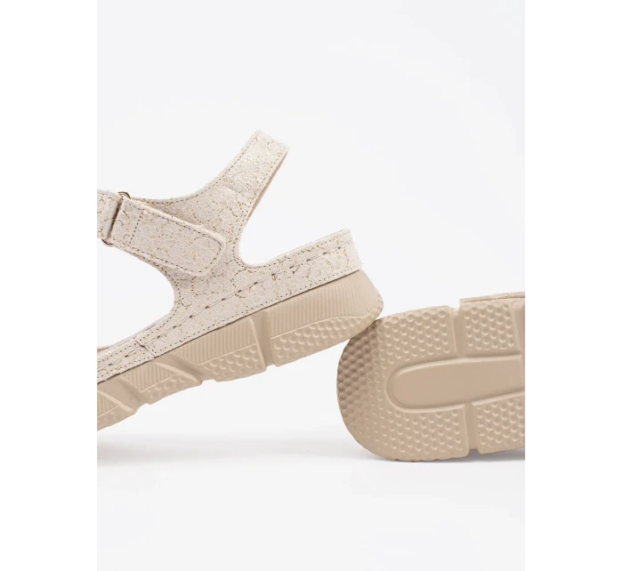 Stylové dámské Jasnobeżowy  sandály platforma