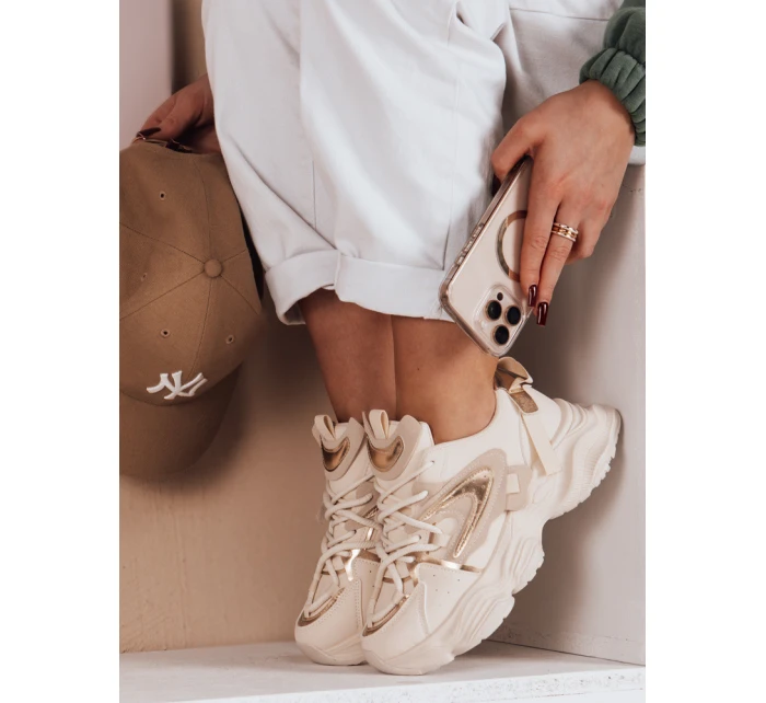 Dámské béžové tenisky EASYPACE FashionStreet ZY0640 Dámské béžové tenisky EASYPACE FashionStreet ZY0640