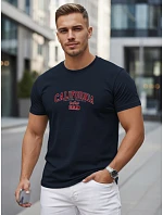 Pánské bavlněné tričko s potiskem „California“, tmavě modré, FashionStreet NX5140R Pánské bavlněné tričko s potiskem „California“, tmavě modré, FashionStreet NX5140R