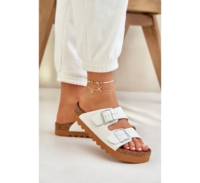 Klasické dámské pantofle Big Star model 21682548 bílé - Big Star Shoes Klasické dámské pantofle Big Star model 21682548 bílé - Big Star Shoes