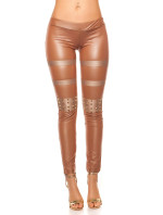 Sexy KouCla leatherlook-leggings with studs