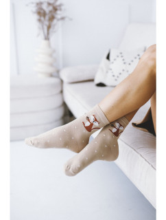 Veverčí ponožky béžové - Milena