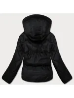 Černá bunda pro přechodné období s prošívanými rukávy (5M3113-392) Černá bunda pro přechodné období s prošívanými rukávy (5M3113-392)