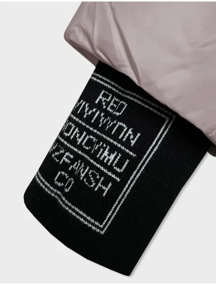 Světle růžová péřová dámská zimní bunda s kapucí model 21247513 - Glakate