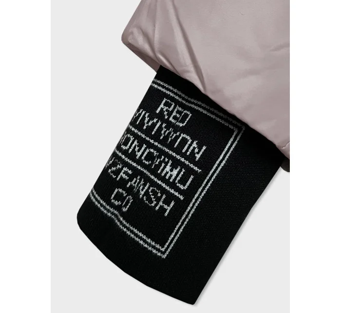 Světle růžová péřová dámská zimní bunda s kapucí model 21247513 - Glakate