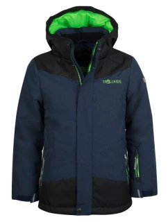 Trollkids Dětská zateplená bunda Norefjell pro holky/chlapce nepromokavá tmavě modrá (132-100)