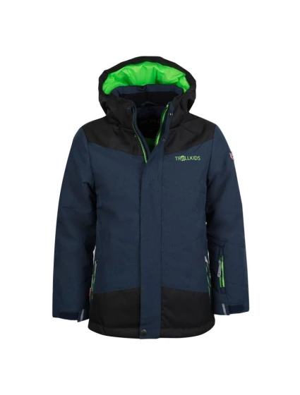 Dětská zateplená bunda pro nepromokavá tmavě modrá model 21350539 - Trollkids