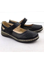 Dámské prolamované polobotky na suchý zip černé Unisoft 7026 Dámské prolamované polobotky na suchý zip černé Unisoft 7026