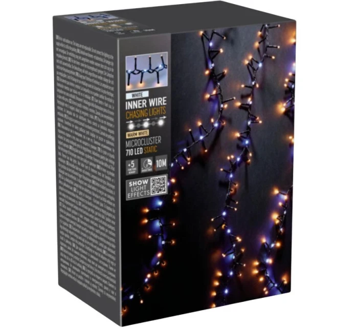 VÁNOČNÍ STROMEK SVĚTELNÝ ŘETĚZ 710 VEDL BÍLÁ/TEPLÁ BÍLÁ