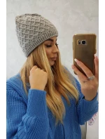 K204 fleecová kšiltovka světle šedá