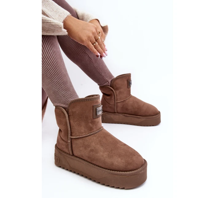 Veganské Sněhule Na Platformě D.Franklin DFSH371004 Tmavobežové