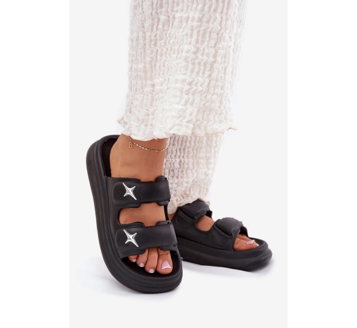 Pěnové Dámské Sandály Na Platformě Černé model 21700361 - Boto Pěnové Dámské Sandály Na Platformě Černé model 21700361 - Boto