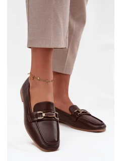 Dámské mokasíny s ozdobou hnědé Priscelle
